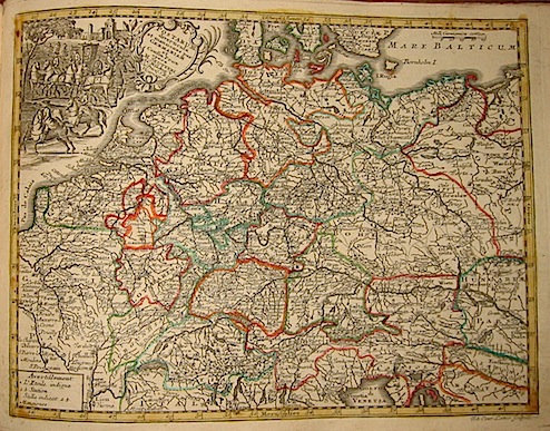 Seutter Matthaeus (1678-1757)  Postarum diverticula et mansiones per Germaniam... s.d. (ma 1744) Augsburg, presso C.Lotter